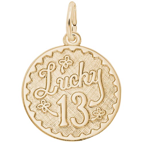 10k Gold Lucky 13 Charm by Rembrandt Charms