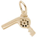 14K Gold Hair Dryer Charm by Rembrandt Charms