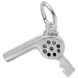 14K White Gold Hair Dryer Charm by Rembrandt Charms