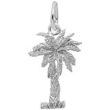 14K White Gold Palm Tree Charm by Rembrandt Charms