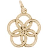 Gold Plated The 12 Days of Christmas Day 5 by Rembrandt Charms