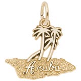 Gold Plated Aruba Palm Trees Charm by Rembrandt Charms