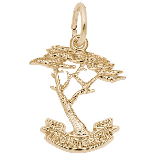 14K Gold Monterey Cypress Charm by Rembrandt Charms 14K Gold Monterey Cypress Charm by Rembrandt Charms