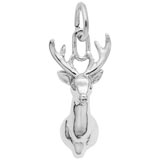 14k White Gold Deer Head Charm by Rembrandt Charms