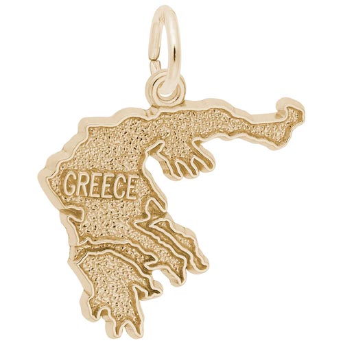 14k Gold Greece Charm by Rembrandt Charms 14k Gold Greece Charm by Rembrandt Charms