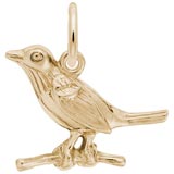 14K Gold Robin Charm by Rembrandt Charms