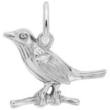 14K White Gold Robin Charm by Rembrandt Charms