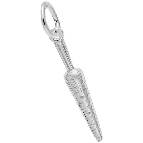 14K White Gold Carrot Charm by Rembrandt Charms 14K White Gold Carrot Charm by Rembrandt Charms