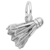 14K White Gold Badminton Birdie Charm by Rembrandt Charms