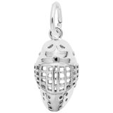 14K White Gold Hockey Goalie Mask Charm by Rembrandt Charms