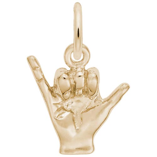 14K Gold Hang Loose Charm by Rembrandt Charms