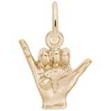 10K Gold Hang Loose Charm by Rembrandt Charms