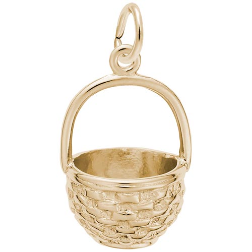 14K Gold Basket Charm by Rembrandt Charms 14K Gold Basket Charm by Rembrandt Charms