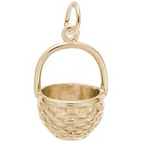 Gold Plate Basket Charm by Rembrandt Charms