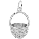 14K White Gold Basket Charm by Rembrandt Charms