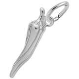 14K White Gold Chili Pepper Charm by Rembrandt Charms