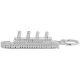 14K White Gold Titanic Charm by Rembrandt Charms