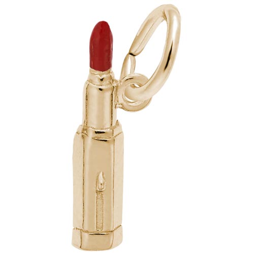 14K Gold Lipstick Accent Charm by Rembrandt Charms