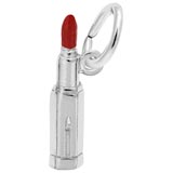 14K White Gold Lipstick Accent Charm by Rembrandt Charms