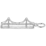 14K White Gold Golden Gate Bridge Charm by Rembrandt Charms