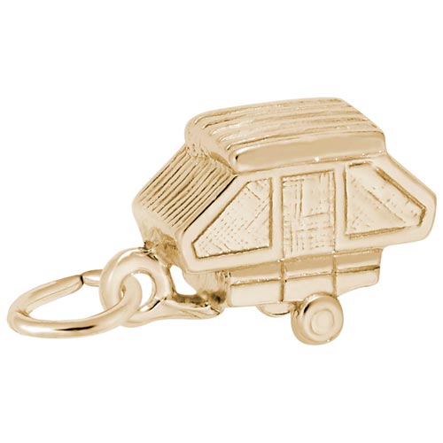 14K Gold Tent Trailer Charm by Rembrandt Charms 14K Gold Tent Trailer Charm by Rembrandt Charms