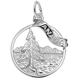 14K White Gold Canada Charm by Rembrandt Charms