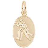 10K Gold Ice Skaters Charm by Rembrandt Charms