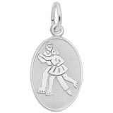 14K White Gold Ice Skaters Charm by Rembrandt Charms