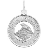14K White Gold Sea Island Charm by Rembrandt Charms