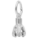 14K White Gold Oil Drill Bit Accent Charm by Rembrandt Charms