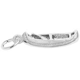 14k White Gold Classic Canoe Charm by Rembrandt Charms