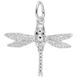 14K White Gold Dragonfly Charm by Rembrandt Charms