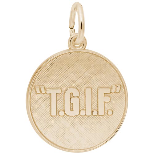 14K Gold TGIF Charm by Rembrandt Charms 14K Gold TGIF Charm by Rembrandt Charms