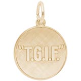 14K Gold TGIF Charm by Rembrandt Charms