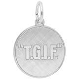 Sterling Silver TGIF Charm by Rembrandt Charms