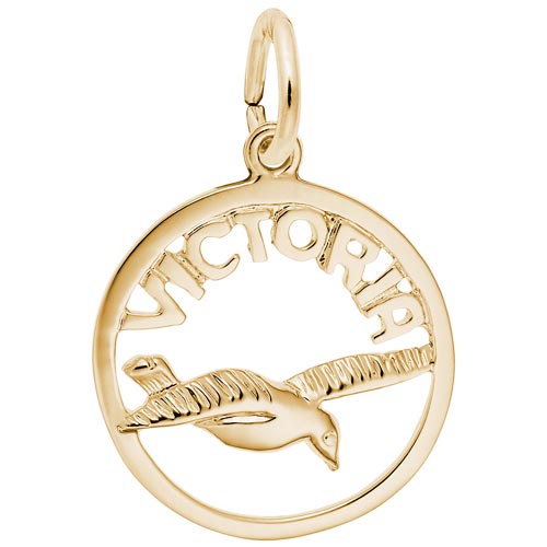 14K Gold Victoria Bird Open Disc Charm by Rembrandt Charms