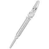 14K White Gold Hypodermic Needle Accent Charm by Rembrandt Charms