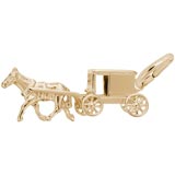 Gold Plate Amish Wagon Charm by Rembrandt Charms