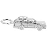 14K White Gold Station Wagon Charm by Rembrandt Charms