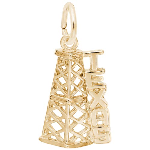 14K Gold Texas Oil Derrick Charm by Rembrandt Charms