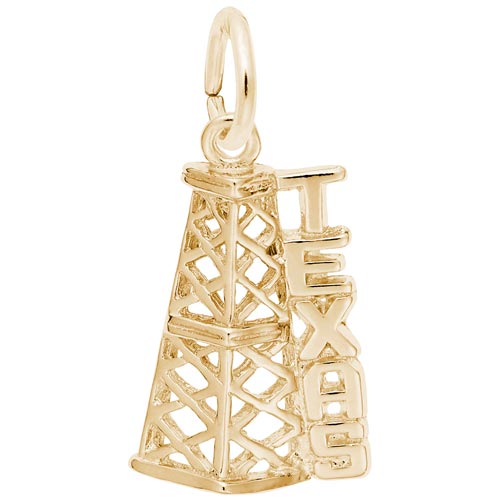 Gold Plate Texas Oil Derrick Charm by Rembrandt Charms Gold Plate Texas Oil Derrick Charm by Rembrandt Charms