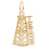 Gold Plate Texas Oil Derrick Charm by Rembrandt Charms
