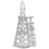 14K White Gold Texas Oil Derrick Charm by Rembrandt Charms