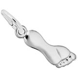 14k White Gold Foot Charm by Rembrandt Charms