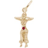 Gold Plated Belly Dancer Charm by Rembrandt Charms