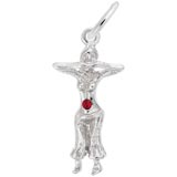 14K White Gold Belly Dancer Charm by Rembrandt Charms