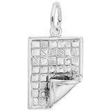 14K White Gold Quilt Blanket Charm by Rembrandt Charms