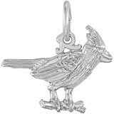 14K White Gold Cardinal Bird Charm by Rembrandt Charms