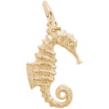 10K Gold Curly Tail Seahorse Charm by Rembrandt Charms