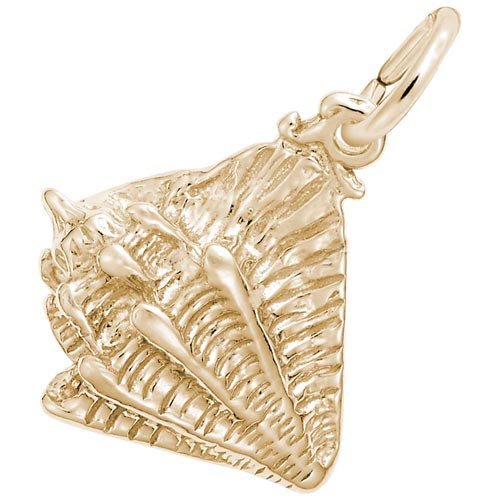 14K Gold Conch Shell Charm by Rembrandt Charms